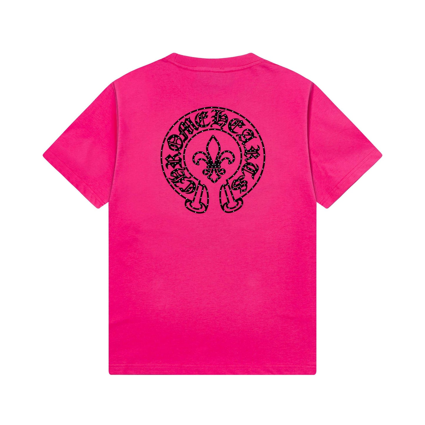 Hot Pink Chrome With Gem Heart