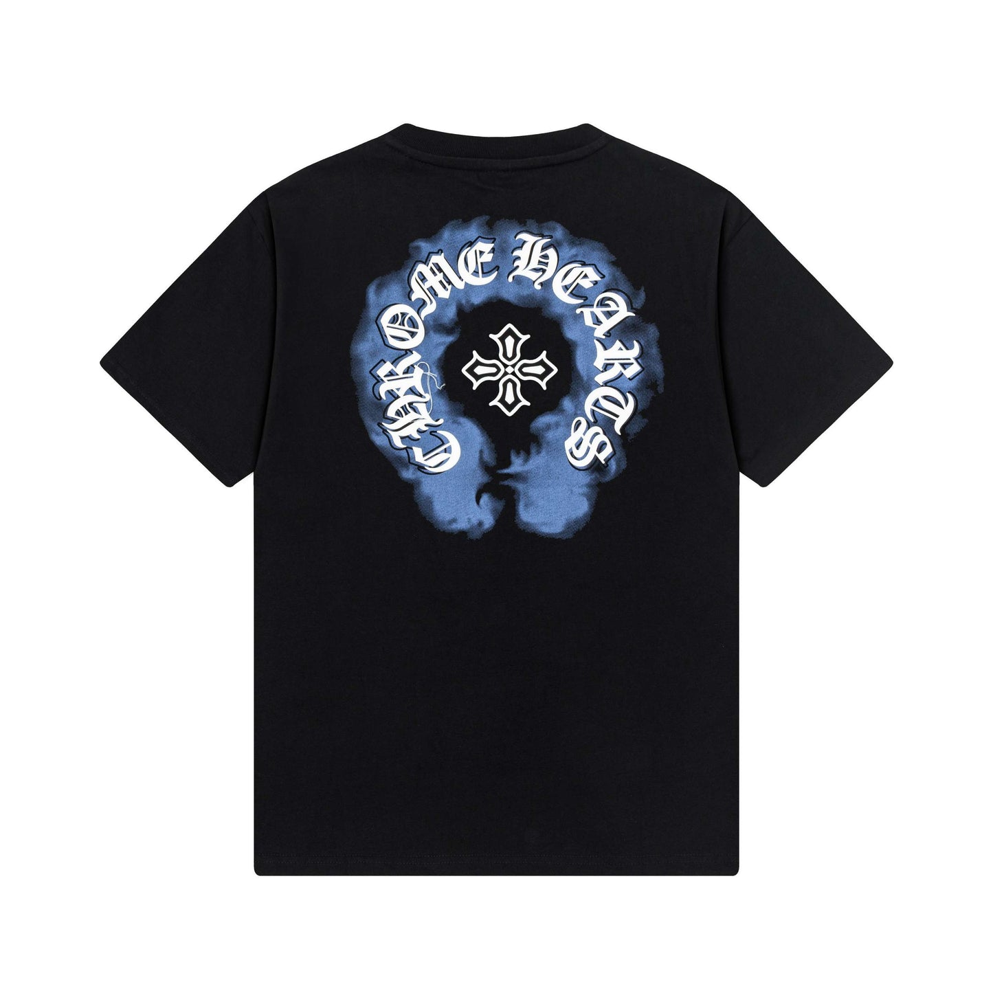 Black Chrome Blue Cloud Heart