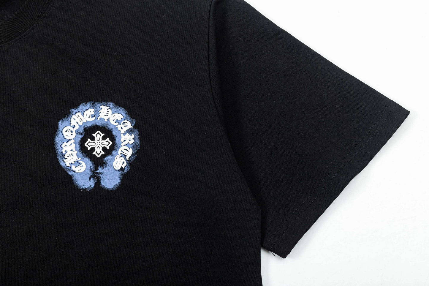 Black Chrome Blue Cloud Heart