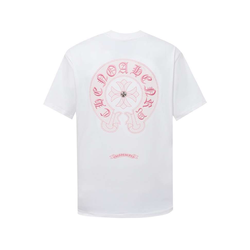 White Chrome Light Pink Gem Heart