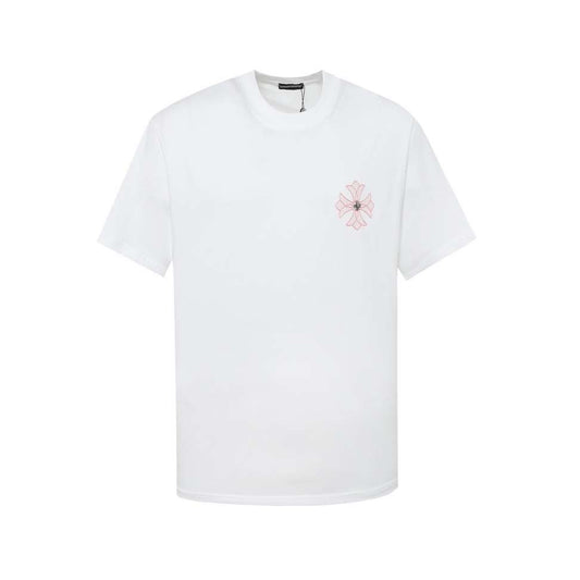 White Chrome Light Pink Gem Heart