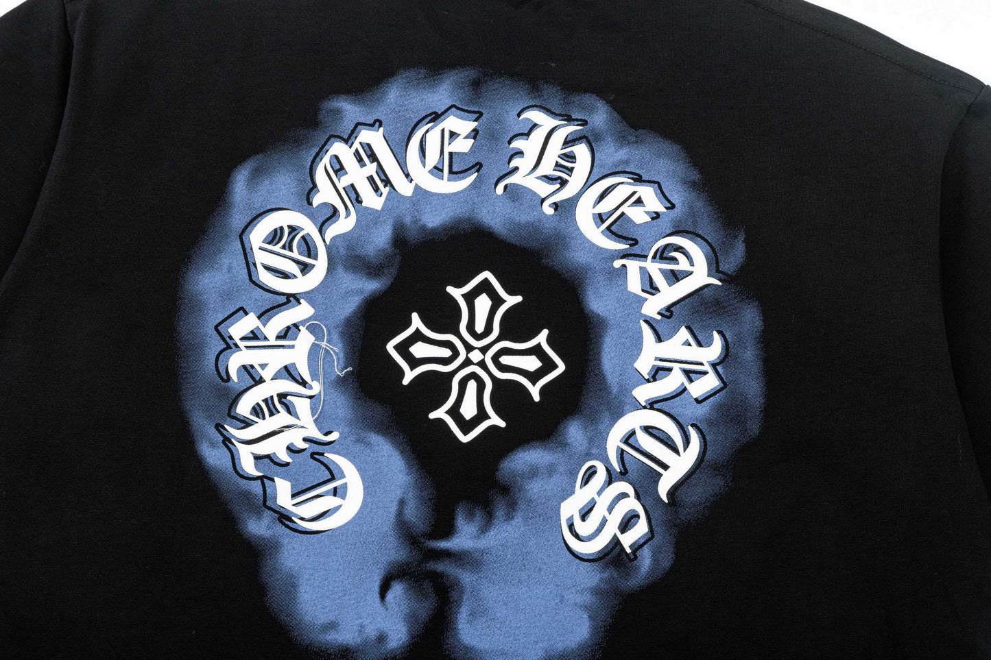 Black Chrome Blue Cloud Heart